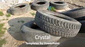  Presentation with recycle - Cool new presentation theme with tires discarded backdrop and a  colored foreground