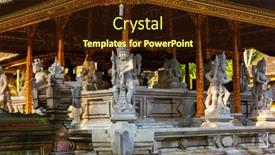  Presentation with bali temple - Presentation theme enhanced with tirta-empul-temple-in-bali background and a wine colored foreground