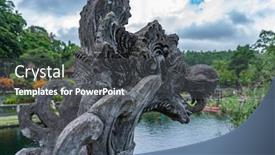  Presentation with bali - Slide deck with tirta-gangga-palace-in-bali background and a dark gray colored foreground