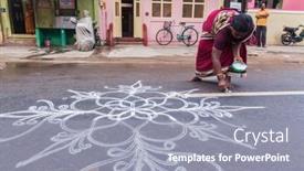  Presentation with prosperity - Beautiful theme featuring tiruchirappalli-india-february-14-2013 backdrop and a gray colored foreground