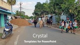  Presentation with tamil - Beautiful slide deck featuring tiruvanamalai-india-december-20-2018 backdrop and a  colored foreground