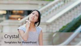  Presentation with old soho street - Audience pleasing slides consisting of tissue - woman feeling so hot backdrop and a mint green colored foreground