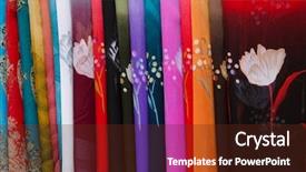  Presentation with ethnicity - Beautiful PPT layouts featuring tissue culture - colorful silk scarfs backdrop and a tawny brown colored foreground