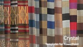  Presentation with tissue culture - Presentation theme consisting of tissue culture - vietnamese ethnic scarfs from white background and a violet colored foreground