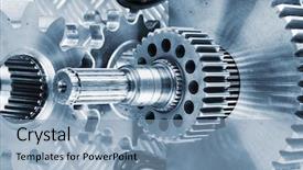  Presentation with titanium - PPT layouts featuring titanium cogwheels and gears used background and a light blue colored foreground