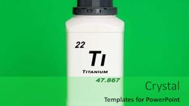  Presentation with titanium - PPT theme featuring titanium-ti-chemical-element background and a shamrock green colored foreground