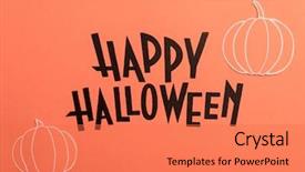  Presentation with orange and black backrgound - Amazing presentation design having title card - black typeface text for halloween backdrop and a coral colored foreground
