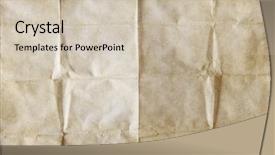  Presentation with title - Colorful PPT theme enhanced with title card - paper sheet texture backdrop and a soft green colored foreground