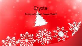  Presentation with vintage christmas - PPT theme with title card - vintage christmas postcard with true background and a red colored foreground