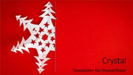  Presentation with vintage paper - Colorful slide deck enhanced with title card - vintage christmas postcard with true backdrop and a crimson colored foreground