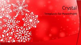  Presentation with vintage pape - PPT theme with title card - vintage christmas postcard with true background and a red colored foreground