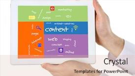  Presentation with touch screen - PPT theme consisting of  background and a  colored foreground