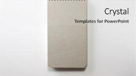  Presentation with note - Theme with pad with nice grey cover background and a soft green colored foreground