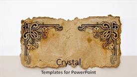  Presentation with old book - Amazing presentation having book thorn - old paper with printed border backdrop and a  colored foreground