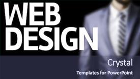  Presentation with web design - Amazing theme having hostry leaderships - web design written backdrop and a tawny brown colored foreground