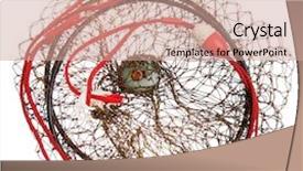  Presentation with fishing net - Audience pleasing slide set consisting of title cover design - fishing net isolated backdrop and a  colored foreground