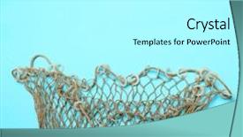  Presentation with fishing net - Beautiful PPT theme featuring title cover design - fishing net with space backdrop and a  colored foreground