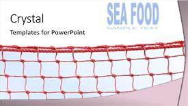  Presentation with space final frontier - Beautiful presentation theme featuring title cover design - fishing net with space backdrop and a  colored foreground