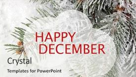  Presentation with greeting card - Colorful PPT layouts enhanced with title cover design - happy december greeting card winter backdrop and a white colored foreground