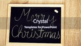  Presentation with merry christmas - Beautiful presentation theme featuring title cover design - merry christmas text on small backdrop and a wine colored foreground