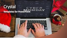  Presentation with title - Presentation design consisting of title for celebration of cyber background and a dark gray colored foreground