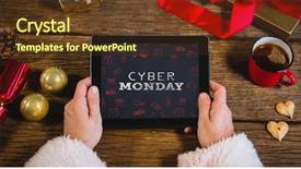  Presentation with title - Colorful slide set enhanced with title for celebration of cyber backdrop and a tawny brown colored foreground