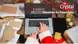  Presentation with title - Theme having title for celebration of cyber background and a tawny brown colored foreground