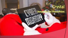  Presentation with title - Slide deck featuring title for celebration of cyber background and a tawny brown colored foreground