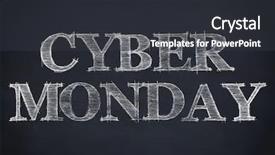  Presentation with title - Colorful presentation theme enhanced with title for celebration of cyber backdrop and a dark gray colored foreground