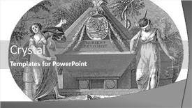  Presentation with engraving - Beautiful slide set featuring title-page-for-the-life backdrop and a gray colored foreground