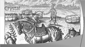  Presentation with title - Colorful slide deck enhanced with title-page-of-the-pamphlet backdrop and a light gray colored foreground