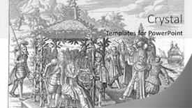  Presentation with title - Slide deck featuring title-page-of-the-pamphlet background and a light gray colored foreground