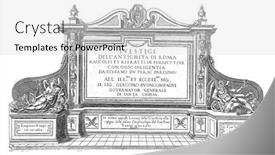  Presentation with engraving - Beautiful PPT theme featuring title-print-with-a-monument backdrop and a light gray colored foreground