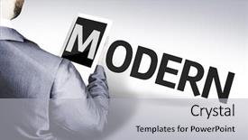  Presentation with modern - Colorful PPT theme enhanced with business man with the text backdrop and a light gray colored foreground