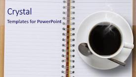  Presentation with coffee book - Presentation having history philosophy - cup coffee on the book background and a sky blue colored foreground