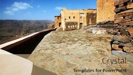  Presentation with morocco - Slides enhanced with tizourgane-kasbah-morocco-africa background and a coral colored foreground