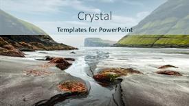  Presentation with island - Presentation with tjornuvik-beach-on-streymoy-island background and a light blue colored foreground