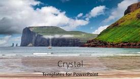  Presentation with island - PPT layouts enhanced with tjornuvik-beach-on-streymoy-island background and a coral colored foreground