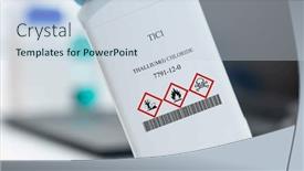  Presentation with substance - Slide set enhanced with tlcl-thallium-i-chloride-cas background and a sky blue colored foreground