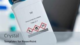  Presentation with fluoride - Presentation consisting of tlf-thallium-i-fluoride-cas background and a light blue colored foreground