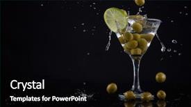  Presentation with lime - Amazing PPT layouts having to a cocktail martini backdrop and a black colored foreground