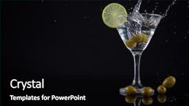  Presentation with olive - Beautiful theme featuring to a cocktail martini backdrop and a black colored foreground