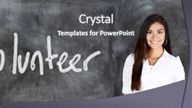  Presentation with volunteer - PPT theme with to be a volunteer background and a  colored foreground