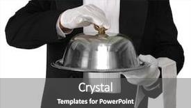  Presentation with catering waiter food event service - Slide deck featuring to lift the silver background and a dark gray colored foreground