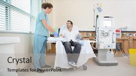 Presentation with dialysis - PPT theme enhanced with to start kidney dialysis background and a light gray colored foreground