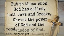  Presentation with god power - Presentation theme having to those whom god background and a mint green colored foreground