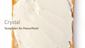  Presentation with white cheese - Slides featuring toast bread with cream cheese background and a cream colored foreground