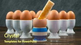  Presentation with pencils blue one yellow - Colorful PPT layouts enhanced with toast soldier dipped into one backdrop and a tawny brown colored foreground