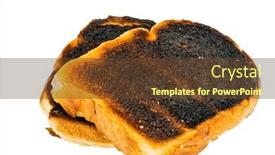  Presentation with burnt - PPT theme having toast was burnt during toasting burnt toast at breakfast background and a tawny brown colored foreground