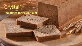  Presentation with pandemic bread - Slide set having toast-wheat-integral-bread-sliced background and a tawny brown colored foreground